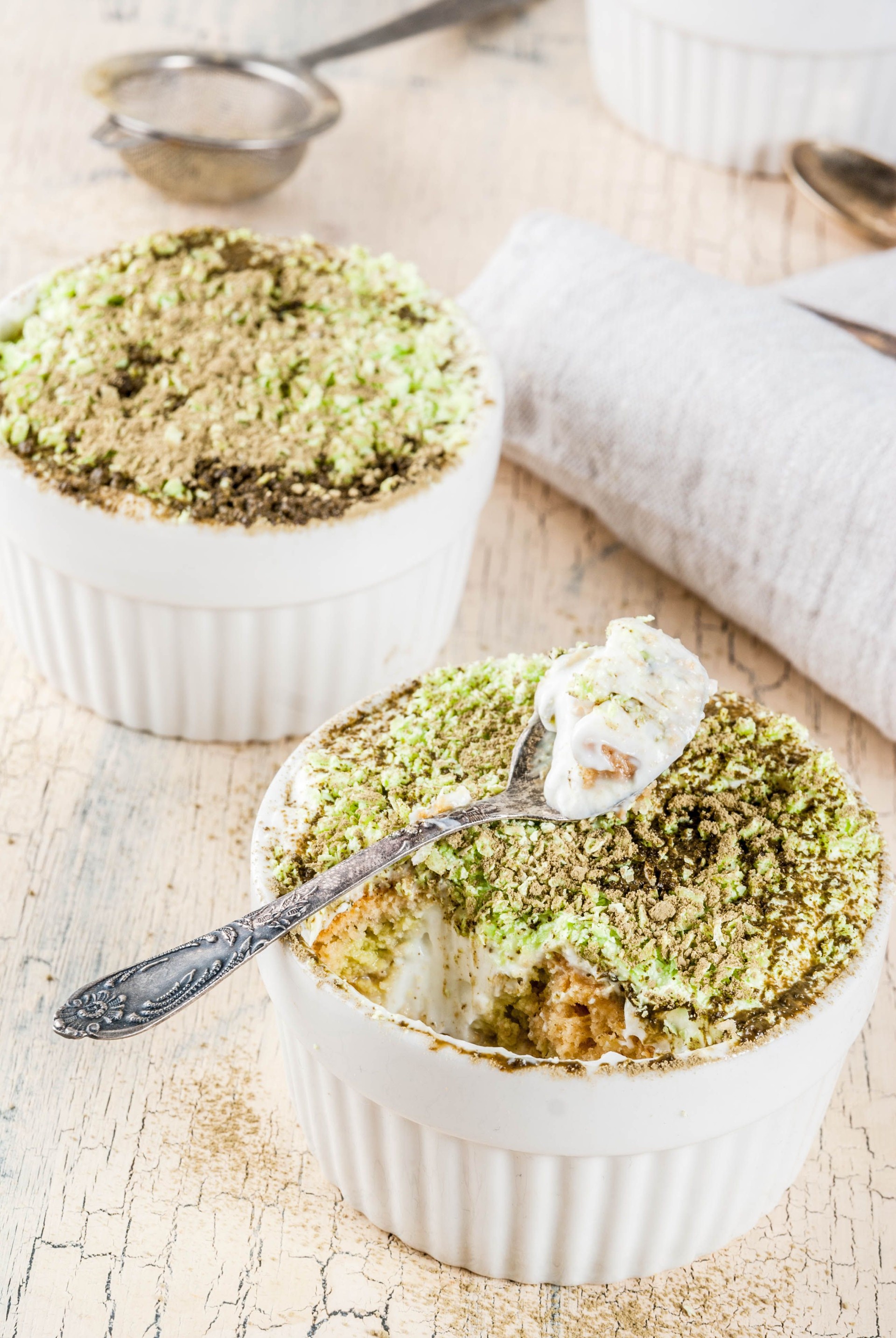 Green matcha tiramisu